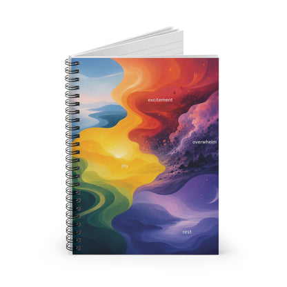 Emotion Spectrum abstract swirl notebook | Spiral Notebook