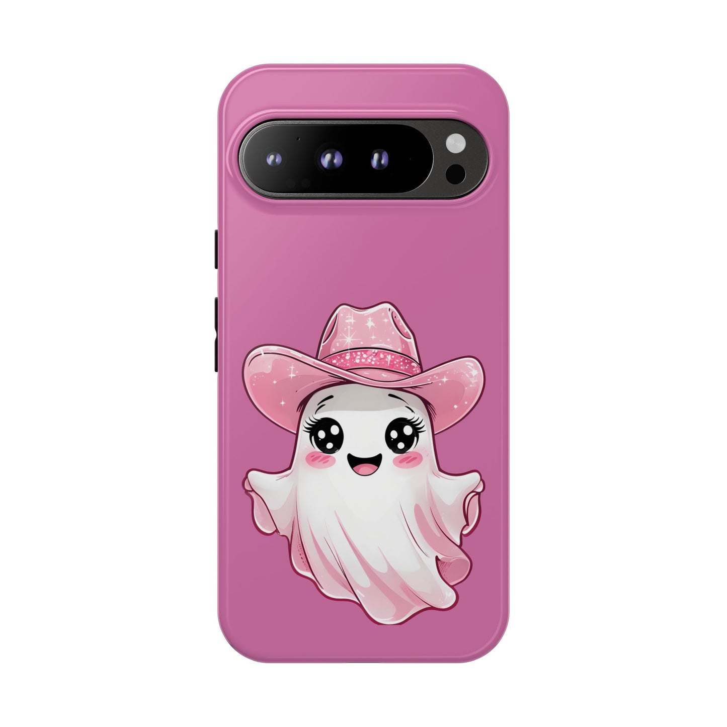 Cute Ghost Phone Case - Fun, Whimsical, Kawaii, Halloween, Gift Idea, Pink Ghost Design