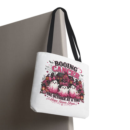 Booing Cancer Halloween ghosts design Tote | One October at a Time