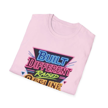 Built Different Raised Offline T-Shirt | Retro 80s Neon Graphic Tee