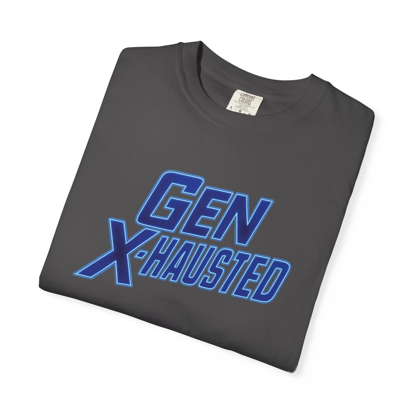 Gen X-Hausted Unisex T-shirt, Forgot Again Found Out Funny Tee, Gen X Humor Gift, Retro 80s 90s Shirt, Vintage Style Clothing