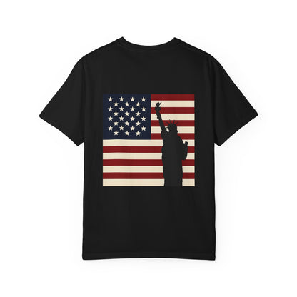 Freedom Patriotic T-shirt, Statue of Liberty, USA Independence Day Tee, Liberty Island Shirt, America Flag Top, Patriotic July 4th Gift
