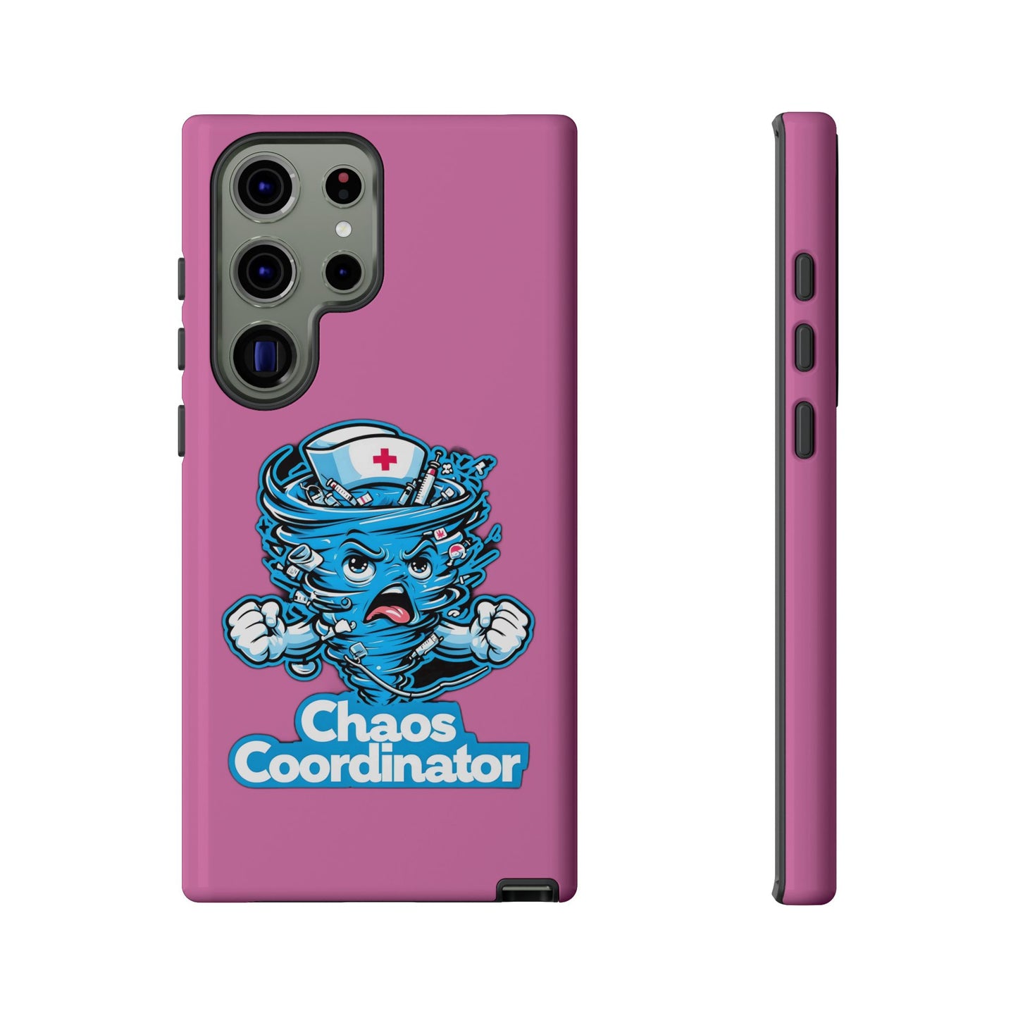 Chaos Coordinator Phone Case, Fun Nurse Gift, Tough Cases for Healthcare Heroes, Unique Cell Phone Cover, Funny Medical Humor/ Pink