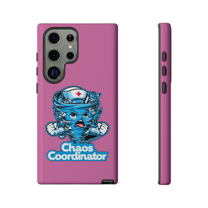 Chaos Coordinator Phone Case, Fun Nurse Gift, Tough Cases for Healthcare Heroes, Unique Cell Phone Cover, Funny Medical Humor/ Pink