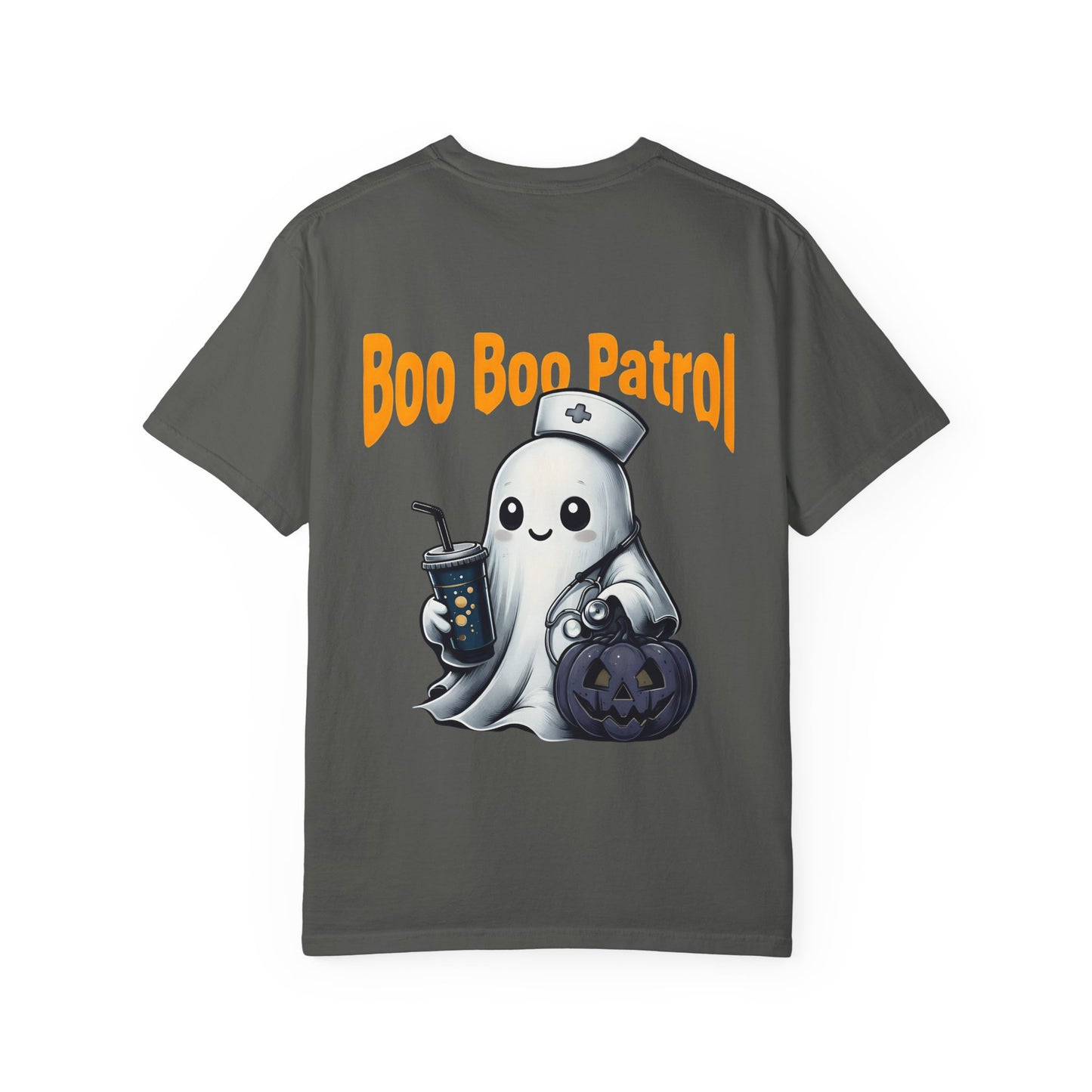 Halloween Ghost 'Boo Boo Patrol' T-Shirt, Unisex Graphic Tee, Fun Fall Apparel, Spooky Season Top, Nurse Halloween Fashion