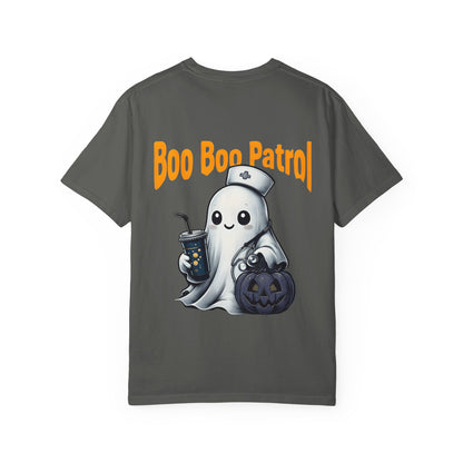 Halloween Ghost 'Boo Boo Patrol' T-Shirt, Unisex Graphic Tee, Fun Fall Apparel, Spooky Season Top, Nurse Halloween Fashion