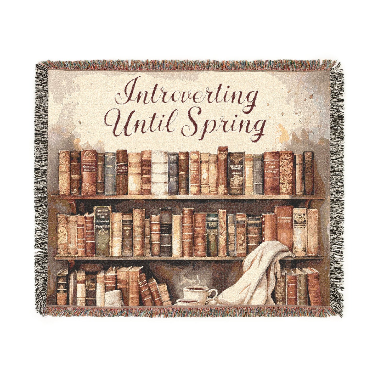 Cozy Literary Woven Blanket - Perfect for Book Lovers, Reading Nooks, Home Decor, Gift for Her, Relaxation Essentials