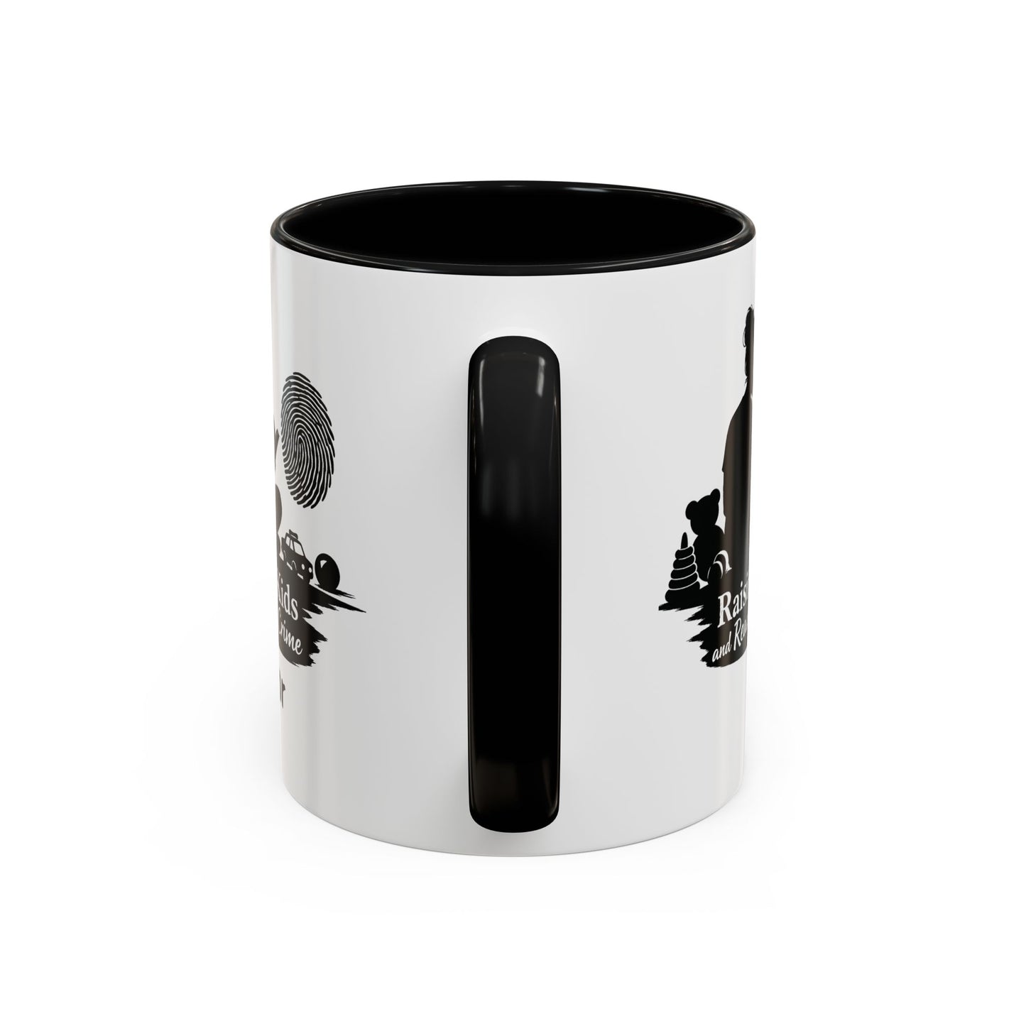 Raising Kids and Reading Crime Mug | Accent Coffee Mug