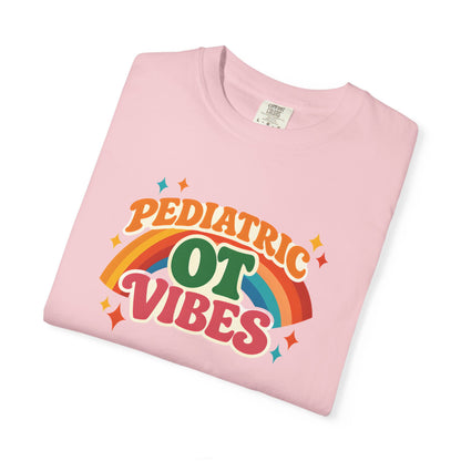 Pediatric OT Vibes T-shirt | Retro Rainbow Occupational Therapy Tee