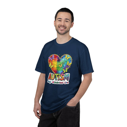 Autism Puzzle Heart T-shirt | Accept Understand Love
