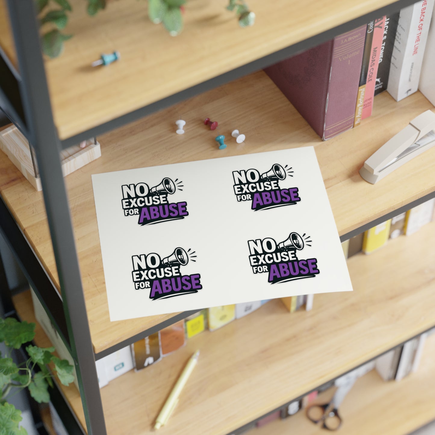 Empowerment Sticker Sheets - No Excuse for Abuse | Protest Stickers, Advocacy Decor, Gift for Social Activists, Awareness Campaigns