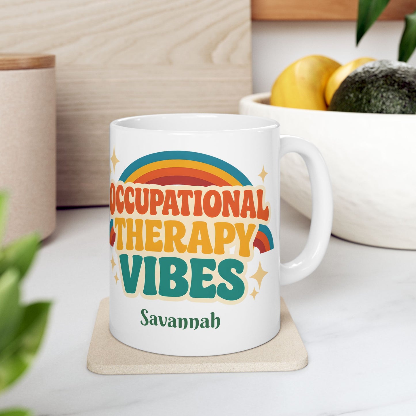 Occupational Therapy Vibes Retro Personalized Mug