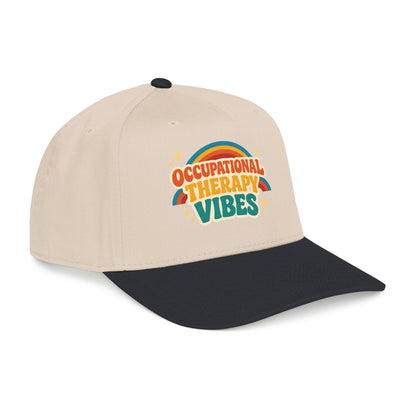 Occupational Therapy Vibes Cap | Retro Rainbow Mid Profile Baseball Cap