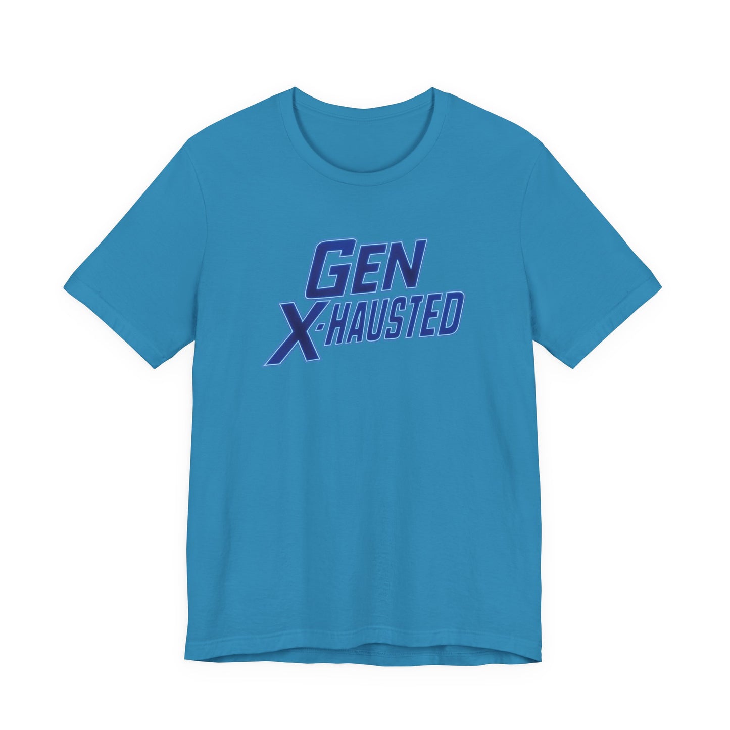 Gen X-Hausted Unisex Tee - Retro Humor Tee, Gift for Gen X, Casual Wear, Trendy Graphic Shirt, Unique Meme Apparel