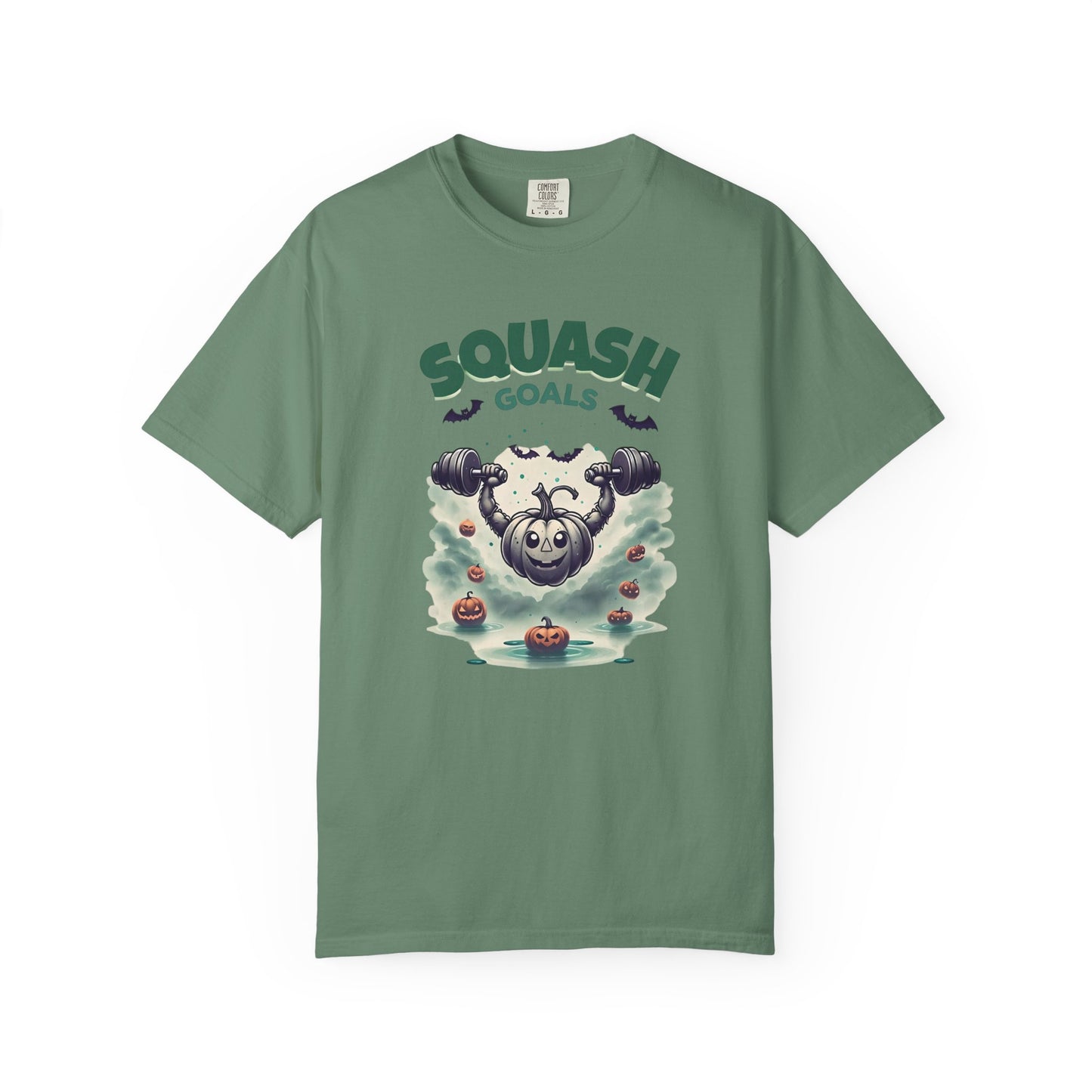 Halloween Fitness T-Shirt, Squash Goals Tee, Pumpkin Workout Shirt, Spooky Gym Wear, Fall Exercise Top, Unisex Apparel