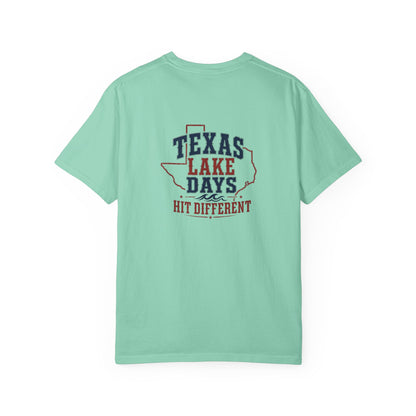 Texas Lake Days Hit Different T-shirt | State Outline Lake Life