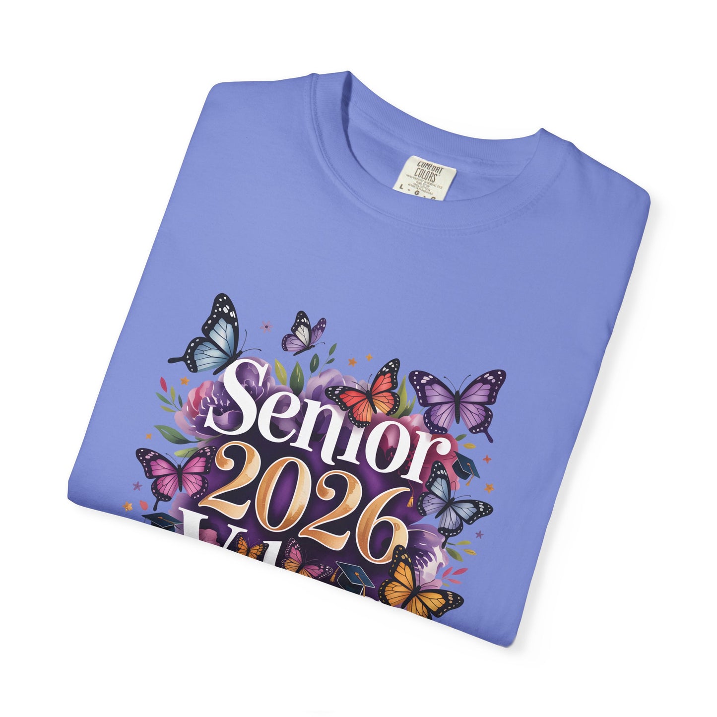 Senior 2026 Vibes T-Shirt | Butterfly Graduation Design