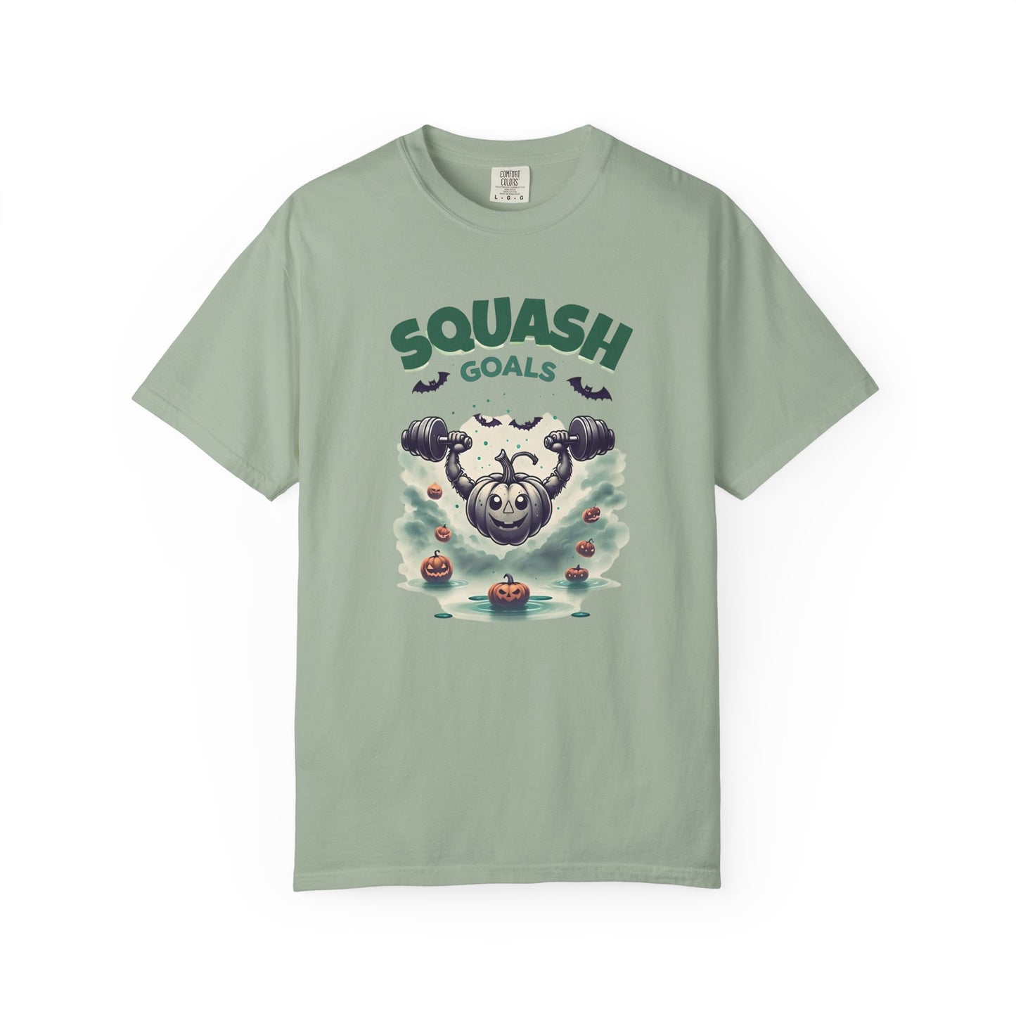 Halloween Fitness T-Shirt, Squash Goals Tee, Pumpkin Workout Shirt, Spooky Gym Wear, Fall Exercise Top, Unisex Apparel