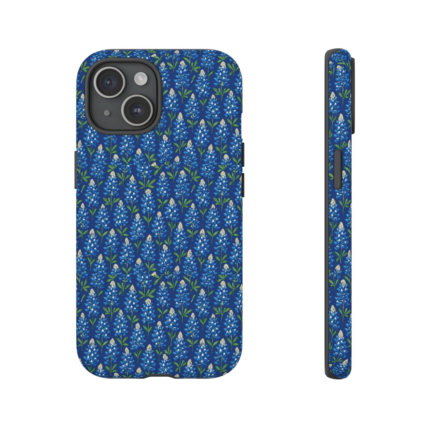 Phone Case, Texas Bluebonnet Tough Case, Navy Floral Phone Cover, Protective iPhone Case, Samsung Galaxy Case, Texas Wildflower Gift