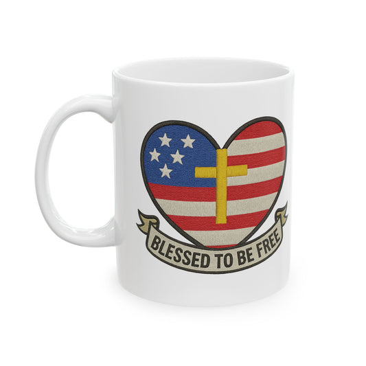 Ceramic Coffee Mug - 'Freedom' Inspirational Gift, Unique Home Décor, Motivational, Perfect for Birthdays, Graduations, Celebrations