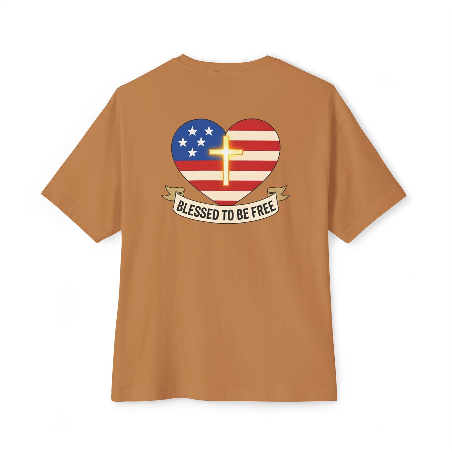 Freedom & Faith Unisex Oversized Tee, Summer Vibes Tee, Casual Gift, Patriotic Apparel, Faith-Based Outfit