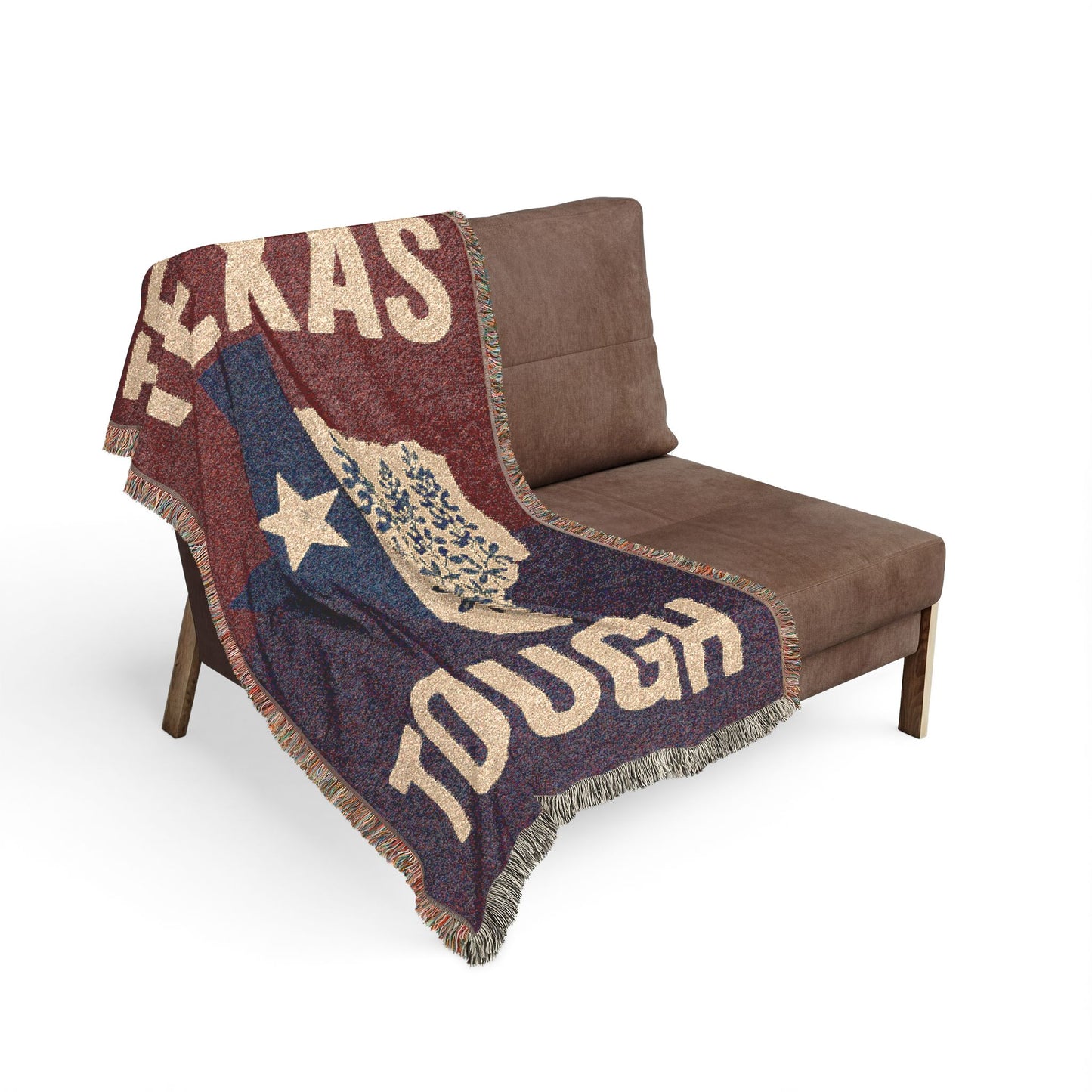 Texas Tough Woven Blanket, Cozy Home Decor, Southwestern Style Throw for Any Occasion, Great Gift for Texans, Picnic Essential