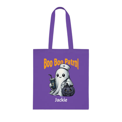 Boo Boo Patrol Nurse Halloween Tote Bag, Cute Ghost Design, Trick or Treat Bag, Halloween Party, Spooky Season Essential, Nurses Gift
