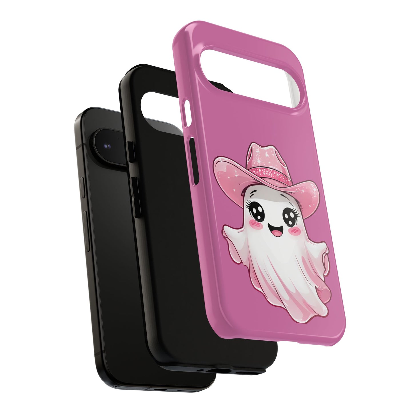Cute Ghost Phone Case - Fun, Whimsical, Kawaii, Halloween, Gift Idea, Pink Ghost Design