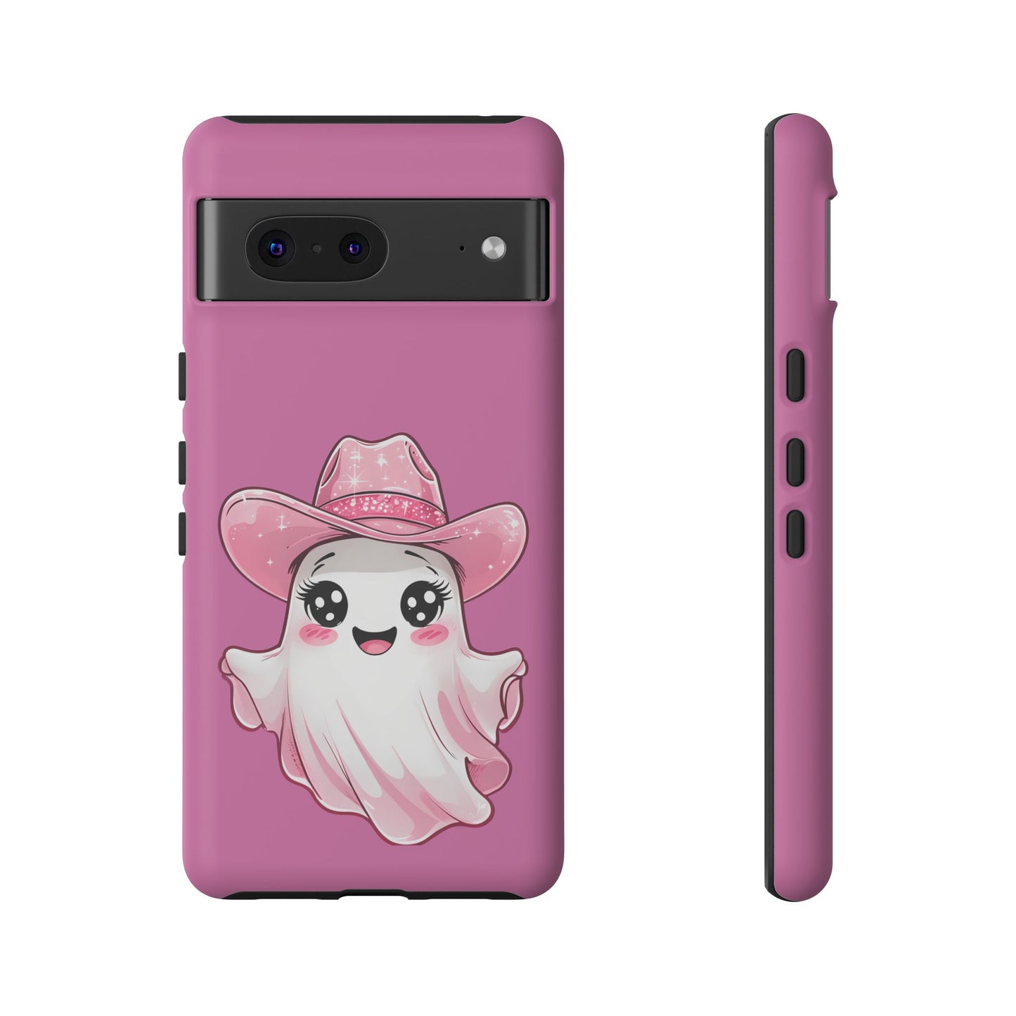 Cute Ghost Phone Case - Fun, Whimsical, Kawaii, Halloween, Gift Idea, Pink Ghost Design