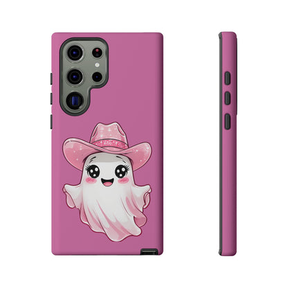 Cute Ghost Phone Case - Fun, Whimsical, Kawaii, Halloween, Gift Idea, Pink Ghost Design