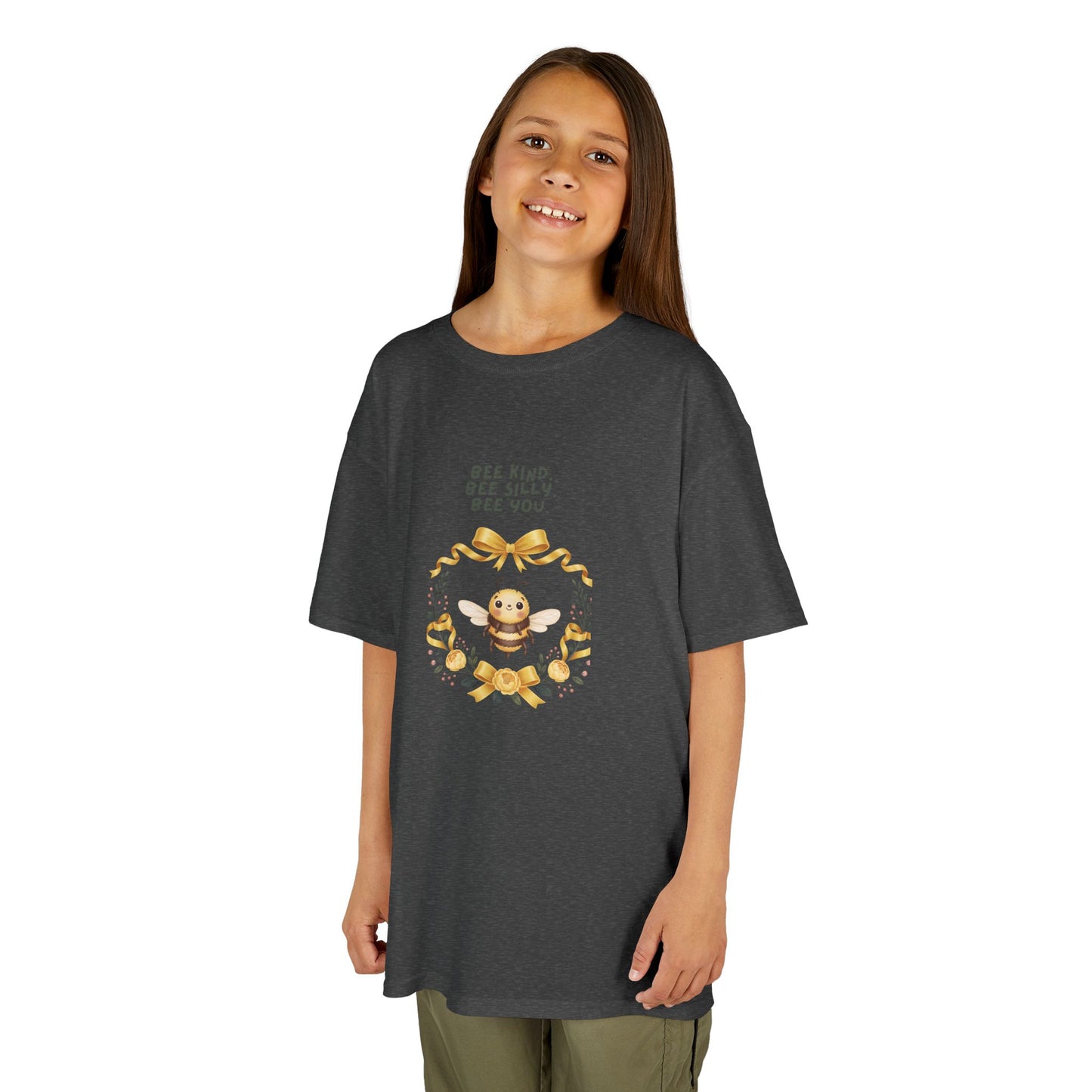 Bee Kind Bee Silly Bee You Kids T-Shirt | Cute Bee Wreath Design