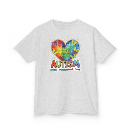 Autism Puzzle Heart Kids Tee | Accept Understand Love