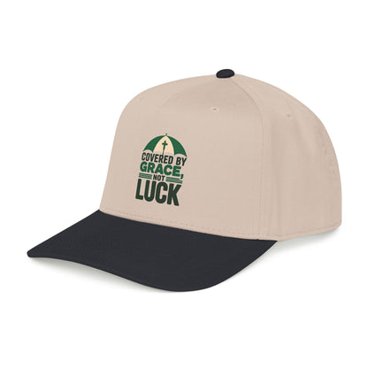 Covered by Grace Not Luck baseball cap | Christian faith hat