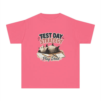 Test Day Strategy Play Dead Youth Tee | Possum Illustration, Back-to-School
