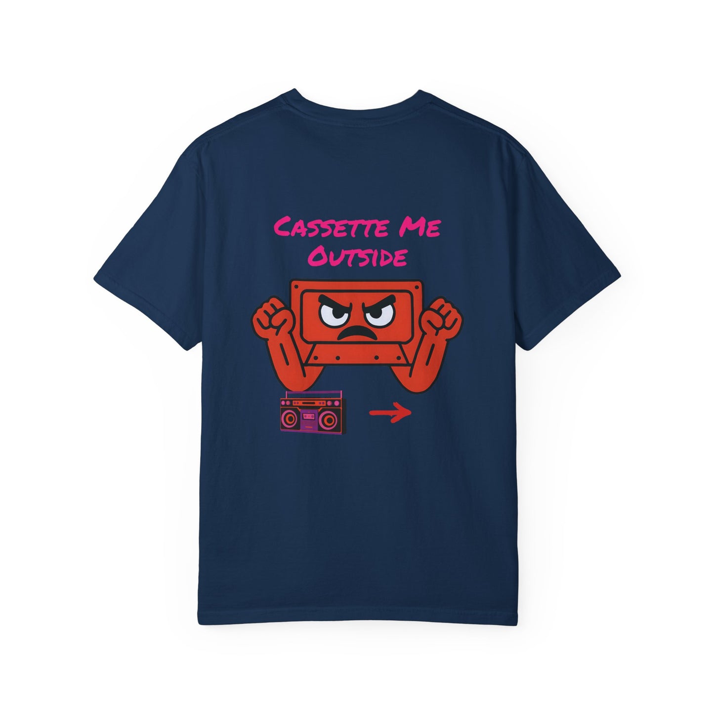 Cassette Me Outside T-shirt, Gen X Humor Tee, Vintage Music Lover Shirt, Retro 80s Graphic Top, Unisex Garment-Dyed Tee, Cassette Tape Shirt