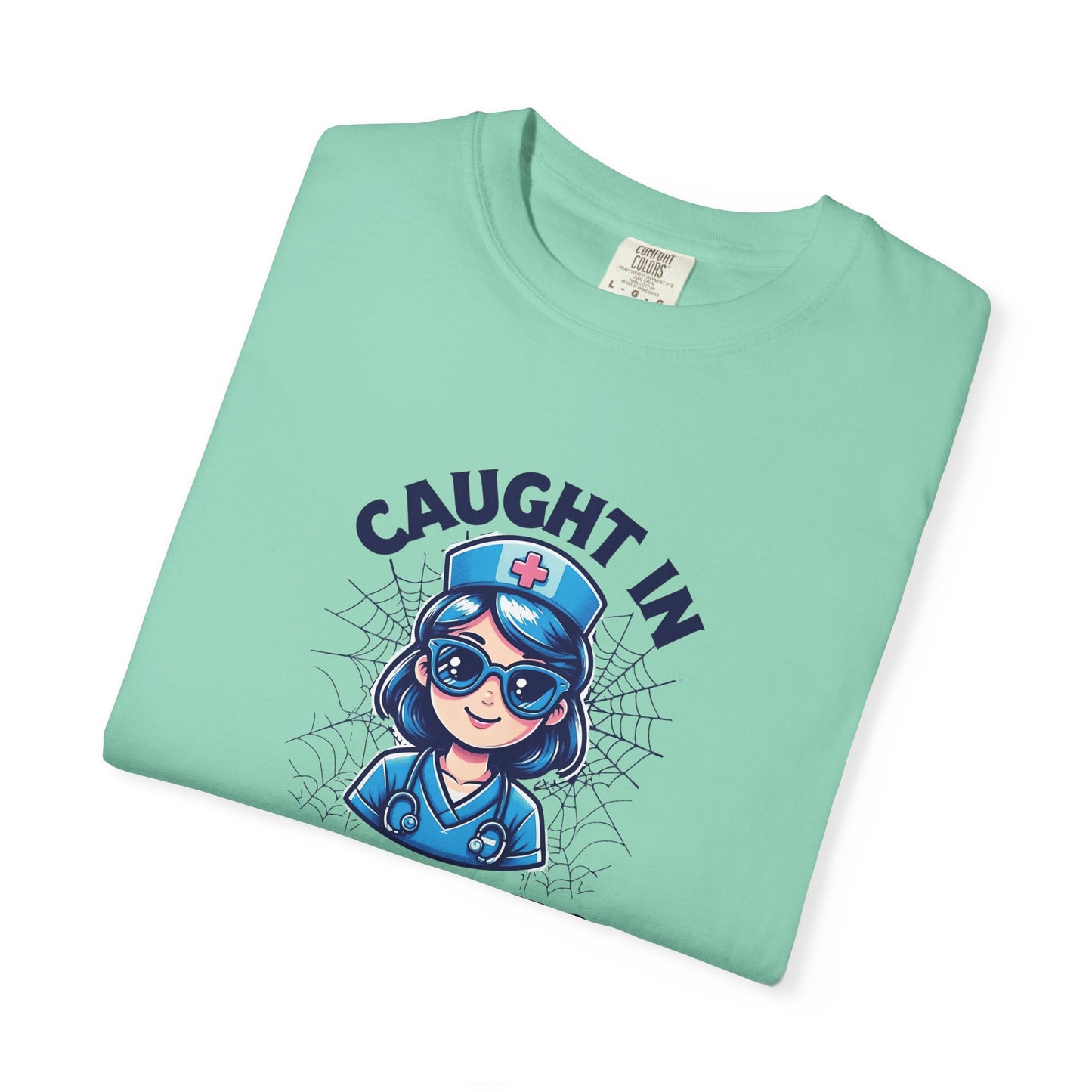 Nurse Humor T-Shirt, Caught in the Rounds Tee, Fun Gift for Healthcare Workers, Medical Apparels for Nurses, Casual Wear, Nursing [...]