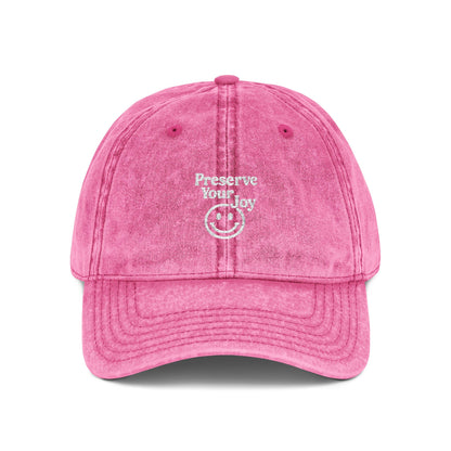 Embroidered Cap, Vintage Baseball Hat Protect Your Joy, Dad Hat, Retro Cap, Distressed Hat, Women's Cap, Gift for Him, Summer Hat