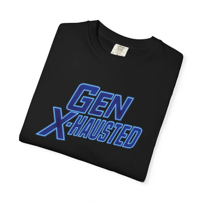 Gen X-Hausted Unisex T-shirt, Forgot Again Found Out Funny Tee, Gen X Humor Gift, Retro 80s 90s Shirt, Vintage Style Clothing