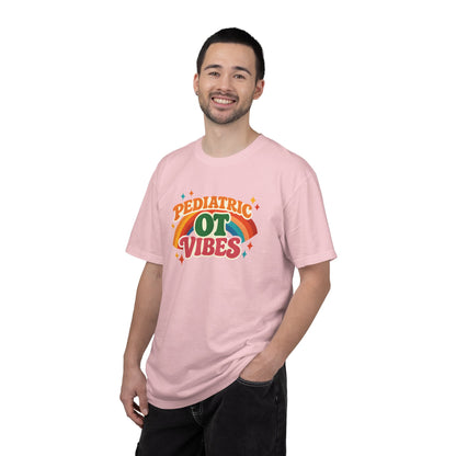 Pediatric OT Vibes T-shirt | Retro Rainbow Occupational Therapy Tee