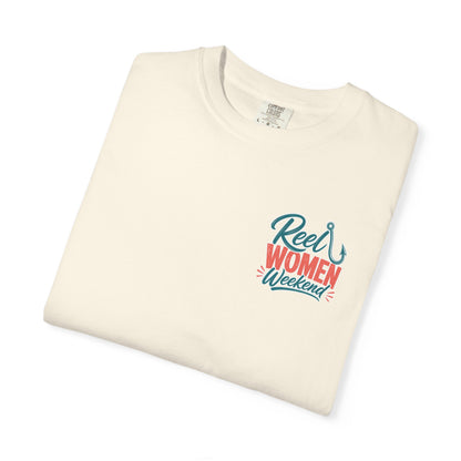 Reel Women Weekend T-shirt | Fishing Hook Typography Tee