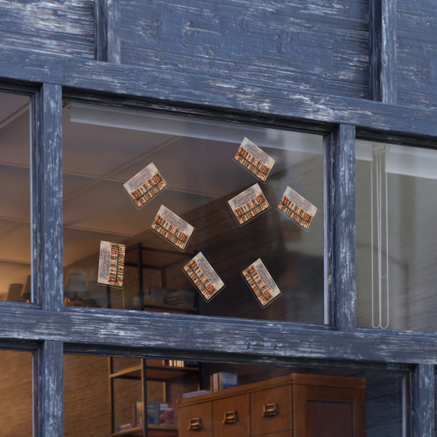 Introverting Until Spring Sticker Sheet | Vintage Bookshelf Booklover Sticker