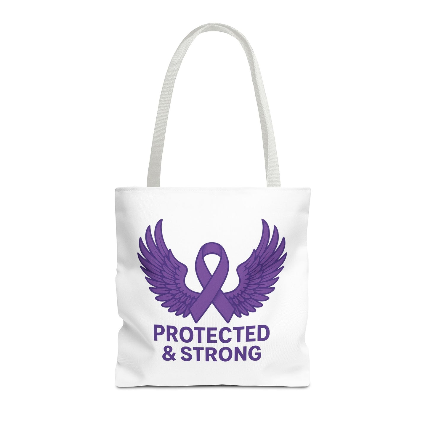 Protected and Strong Awareness Tote Bag, Eco-Friendly Shoulder Bag, Reusable Grocery Bag, Canvas Shopping Tote, Gift for Activists,