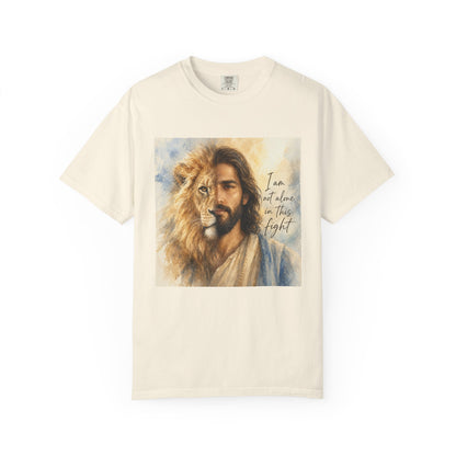 Jesus Lion of Judah t-shirt | I am not alone in this fight Christian tee