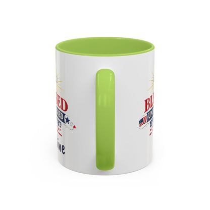 Blessed Unbothered Free, Coffee Mug | Accent Coffee Mug