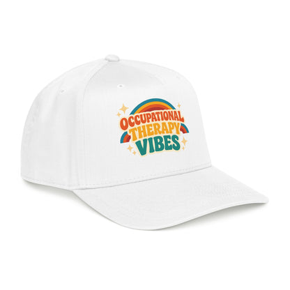 Occupational Therapy Vibes Cap | Retro Rainbow Mid Profile Baseball Cap