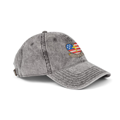Embroidered Cap Blessed to Be Free - Vintage Freedom Hat, Retro Baseball Cap, Distressed Dad Cap for Men and Women, Adjustable Unisex Hat,