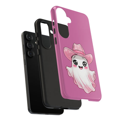 Cute Ghost Phone Case - Fun, Whimsical, Kawaii, Halloween, Gift Idea, Pink Ghost Design