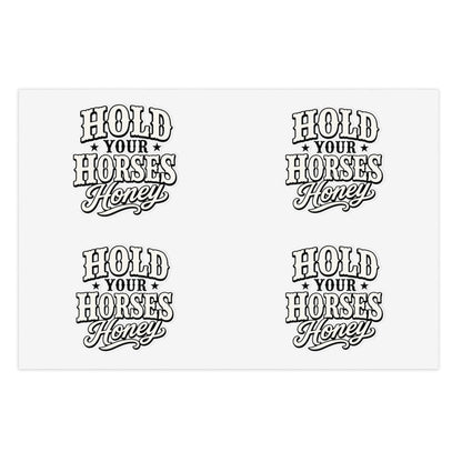 Hold Your Horses Honey Sticker Sheet | Western Retro Phrase Stickers