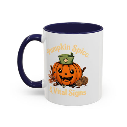 Pumpkin Spice Coffee Mug - Perfect for Fall Decor, Nursing Gifts, Halloween Parties, Cozy Mornings, Harvest Gatherings