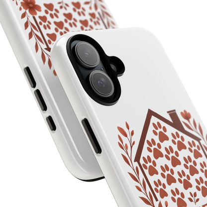 Cute Pet Phone Case, Home is Where the Paw Is, Animal Lover Gift, Phone Cover for Dog or Cat Owners